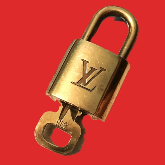Louis Vuitton Solid Brass Luggage Lock with Key #316 - Picture 1 of 12